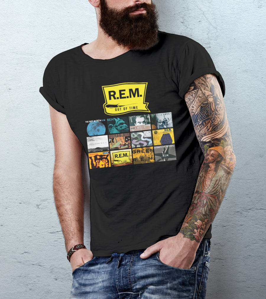 R.E.M. Out Of Time Album Covers Collection T-Shirt