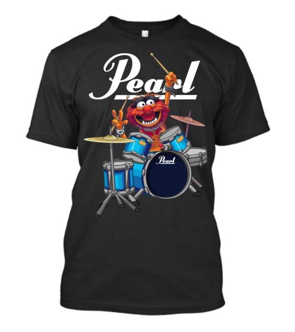 The Muppets Animal Playing Pearl Drums Enthusiastically T-Shirt