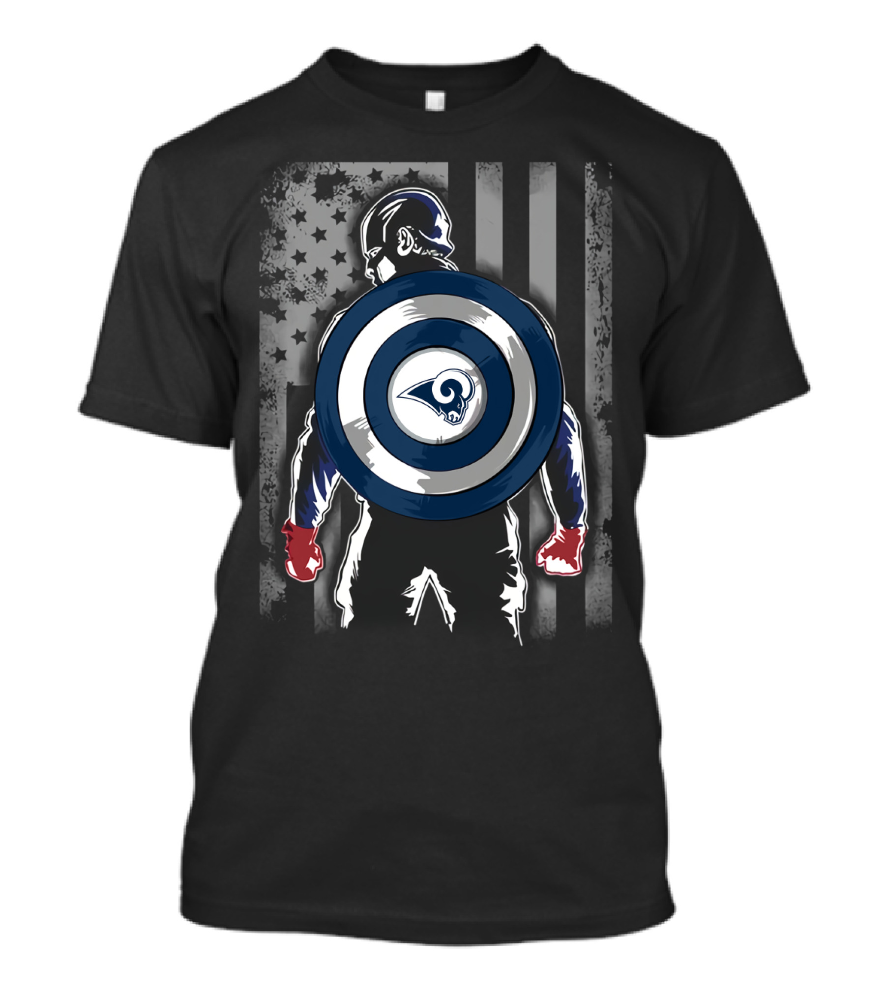 Los Angeles Rams Captain America Shield T-Shirt