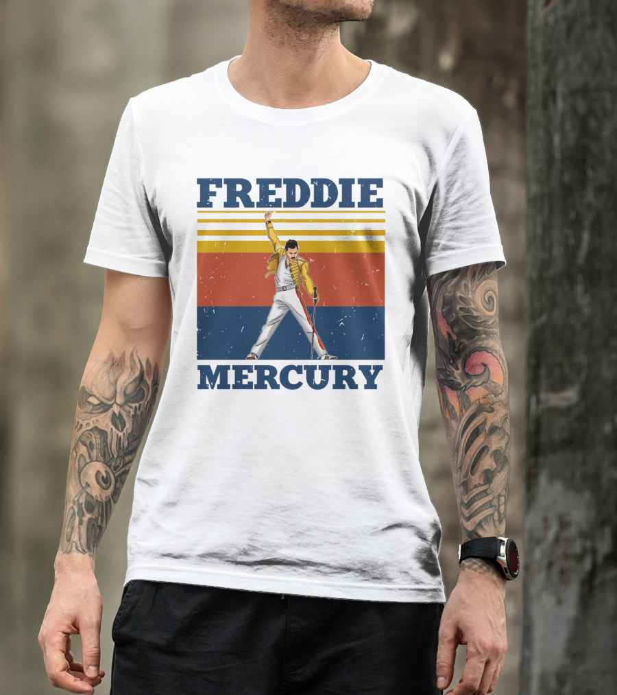 Freddie Mercury Retro Style Iconic Pose T-Shirt