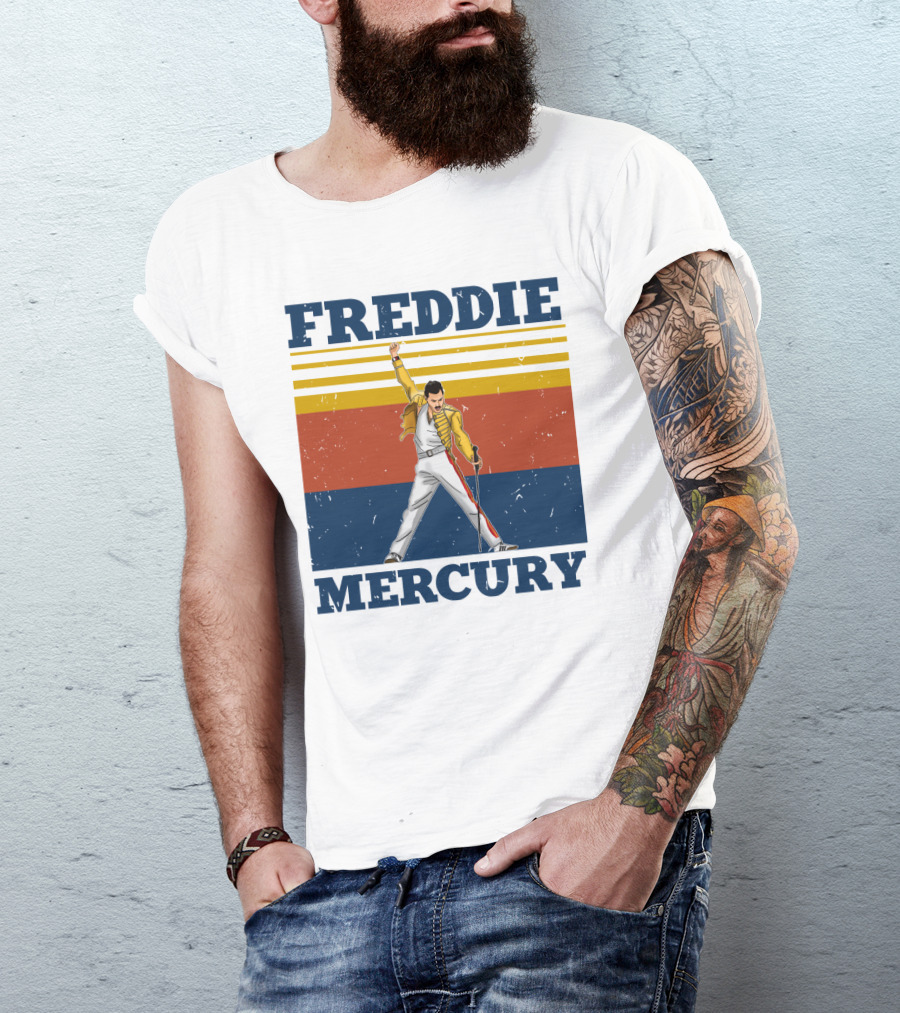Freddie Mercury Retro Style Iconic Pose T-Shirt