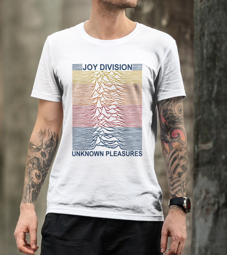 Joy Division Unknown Pleasures Rainbow Waves T-Shirt