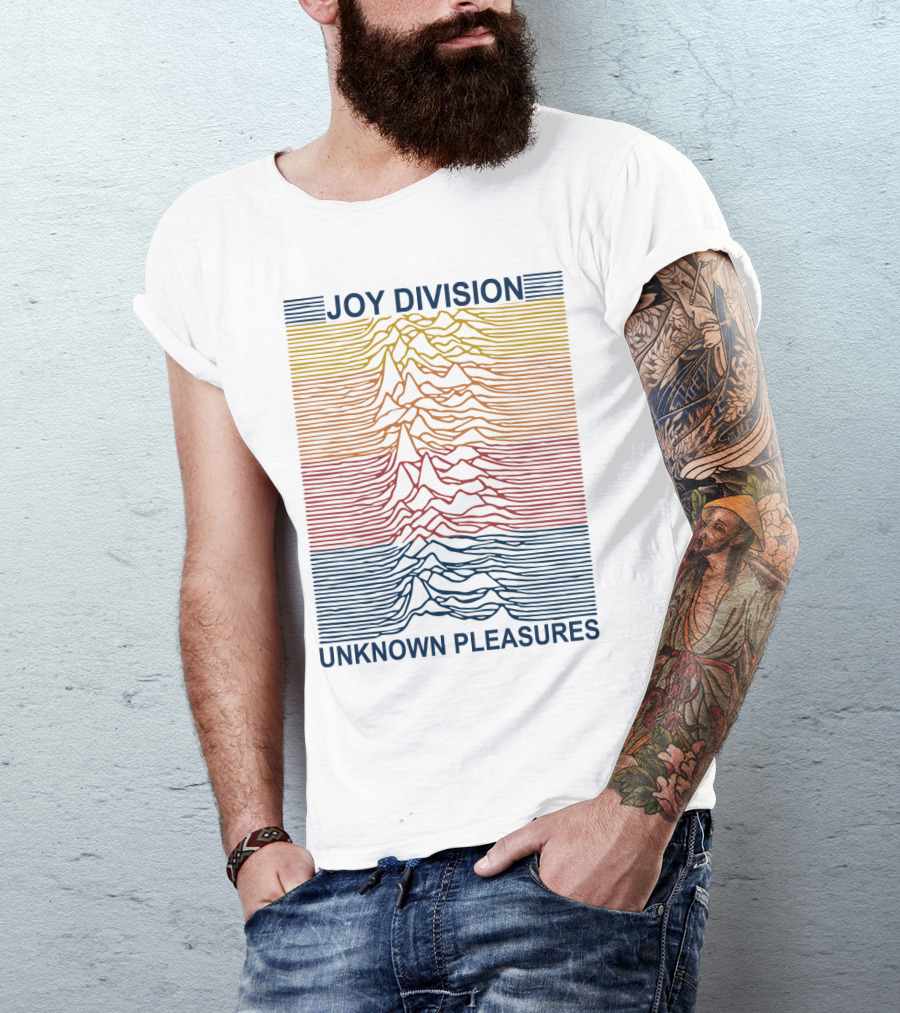 Joy Division Unknown Pleasures Rainbow Waves T-Shirt