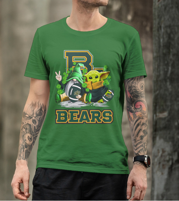 Baylor Bears St. Patrick's Day Football Clover T-Shirt