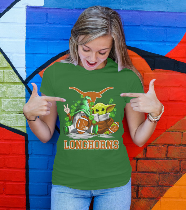 Texas Longhorns Football Patrick’s Day Longhorns Gnome Baby Jedi T-Shirt