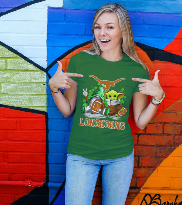 Texas Longhorns Football Patrick’s Day Longhorns Gnome Baby Jedi T-Shirt