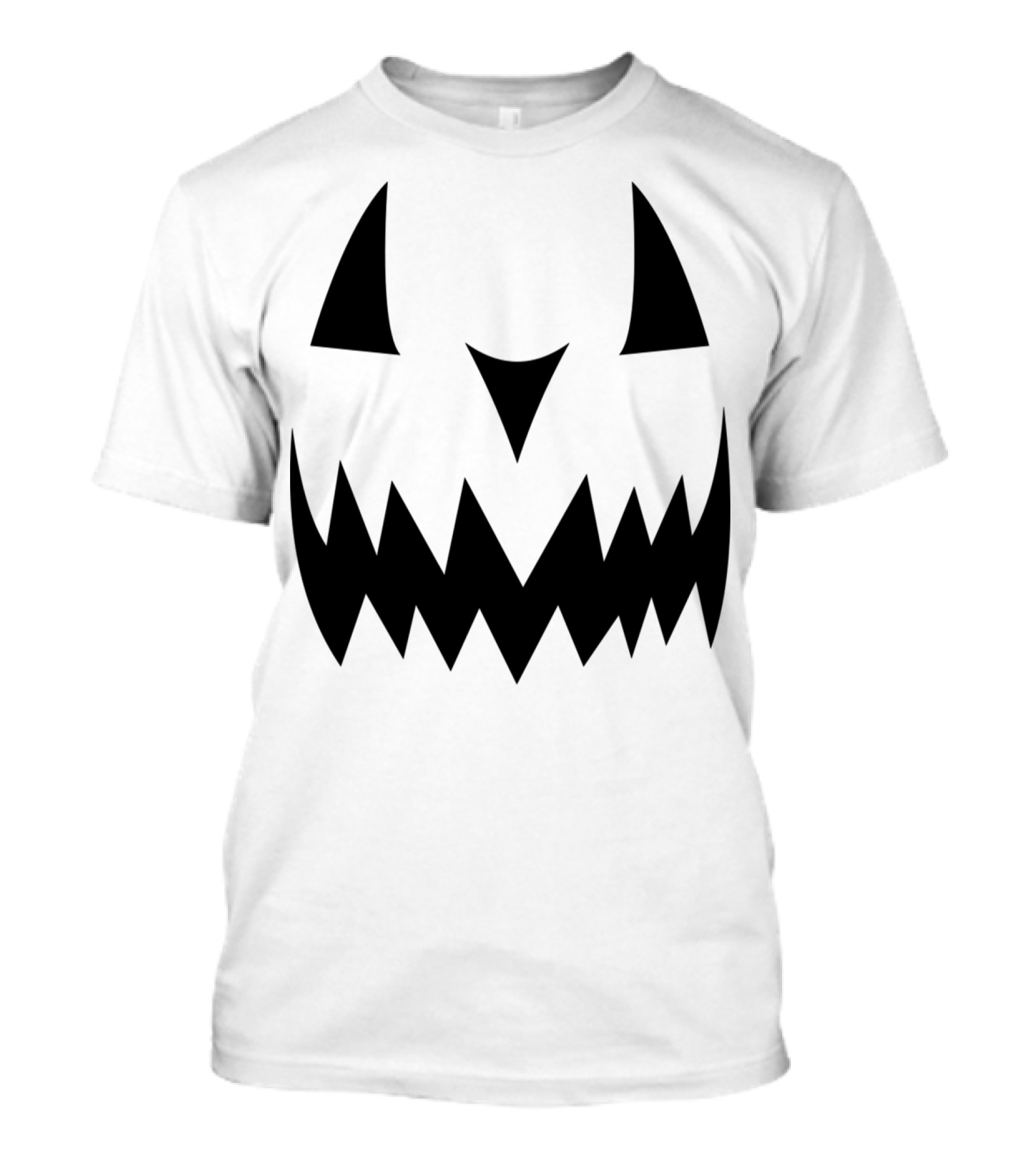 Creepy Pumpkin Monster Face Halloween Ghost T-Shirt