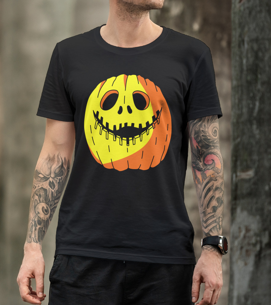 Jack-O-Lantern With Unique Grinning Face T-Shirt
