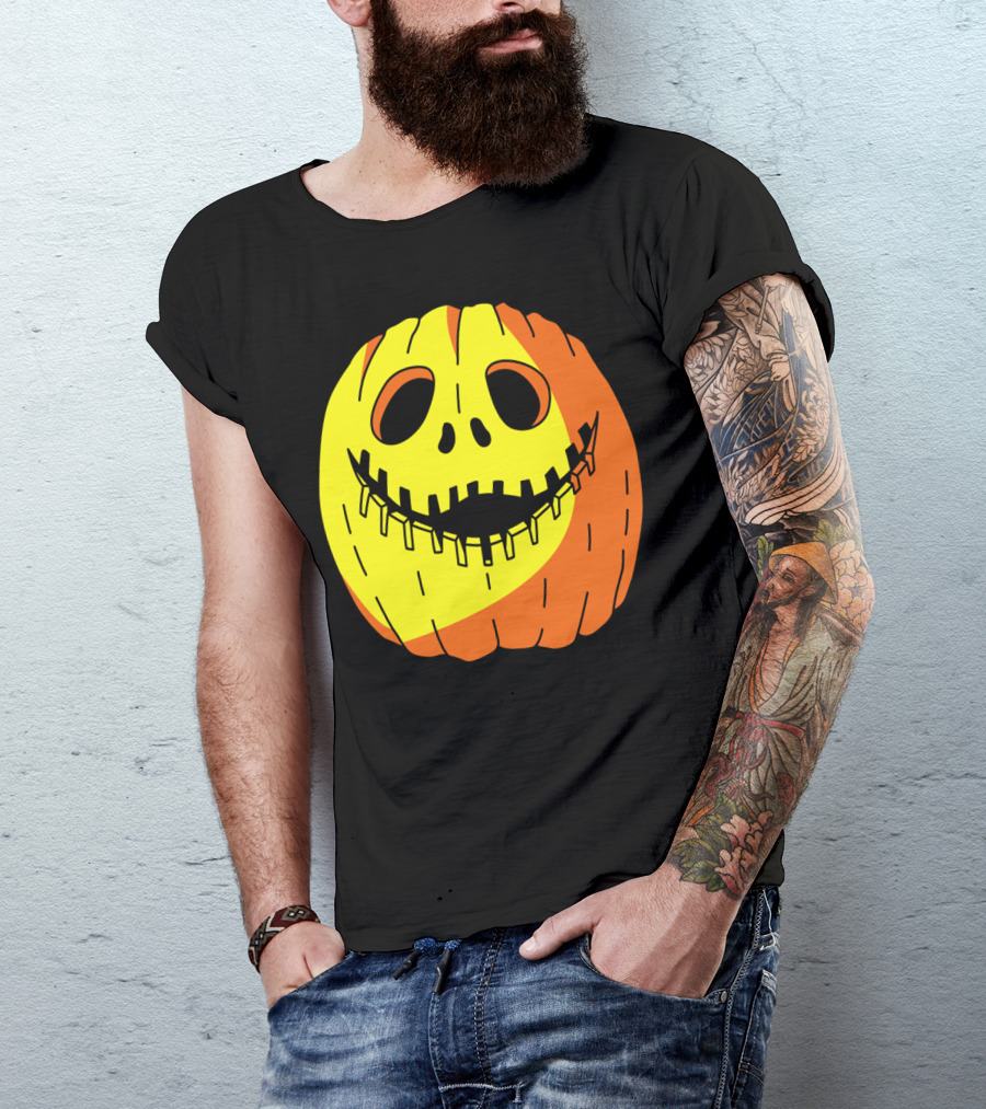 Jack-O-Lantern With Unique Grinning Face T-Shirt