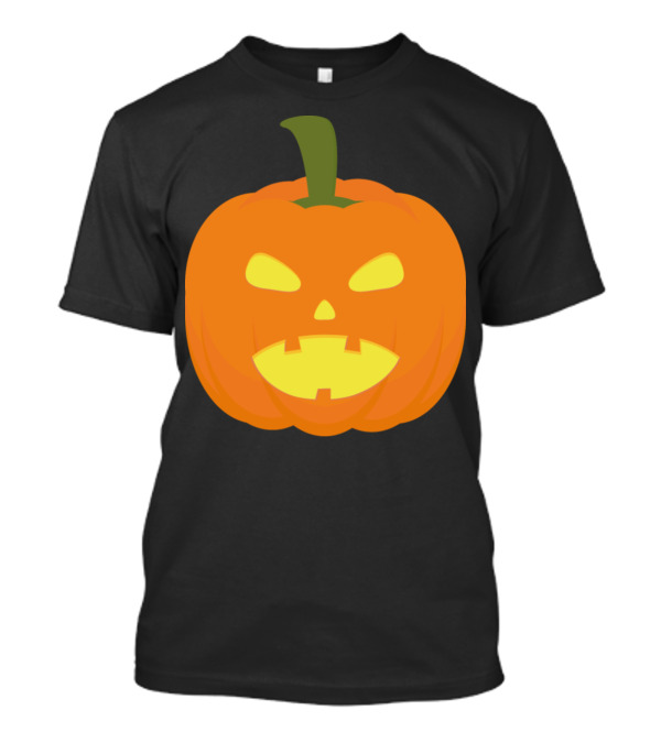 Halloween Pumpkin Jack-O'-Lantern Face With Glowing Light T-Shirt