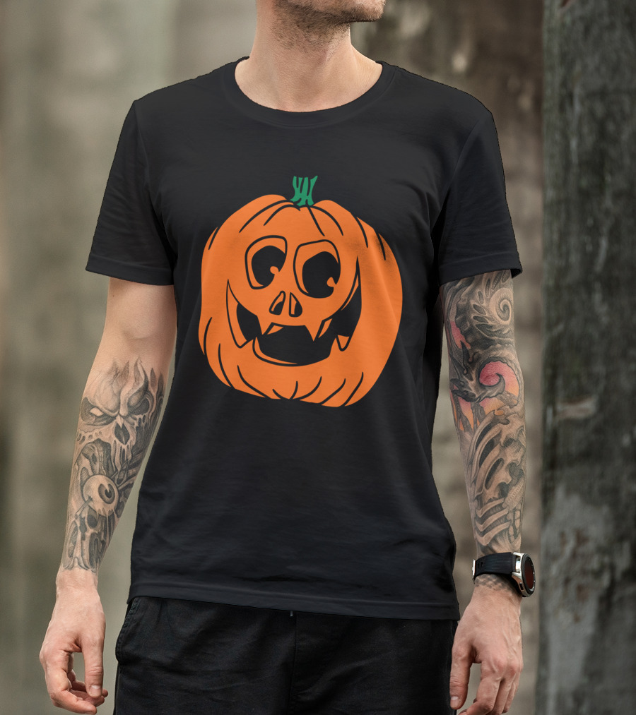 Laughing Pumpkin Face Halloween Jack-O'-Lantern T-Shirt