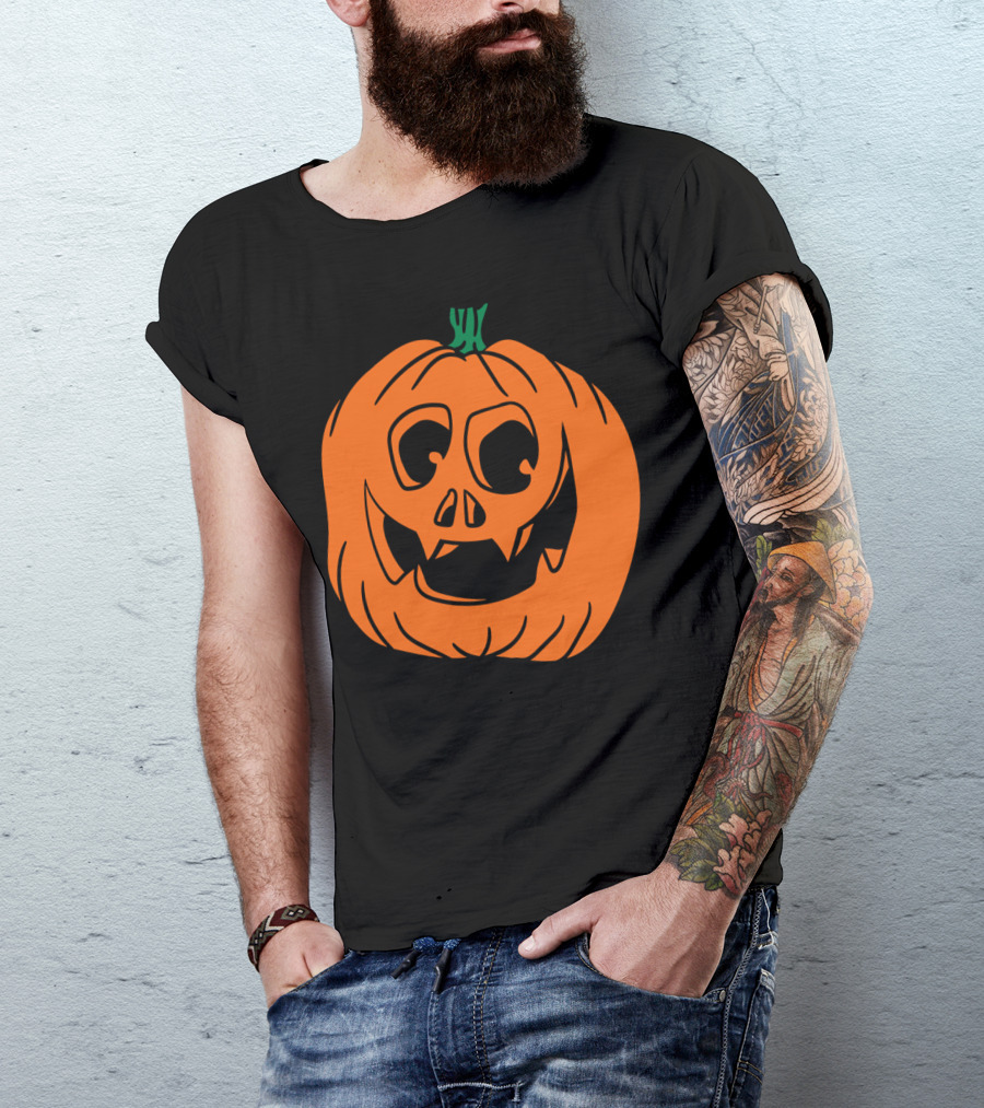 Laughing Pumpkin Face Halloween Jack-O'-Lantern T-Shirt