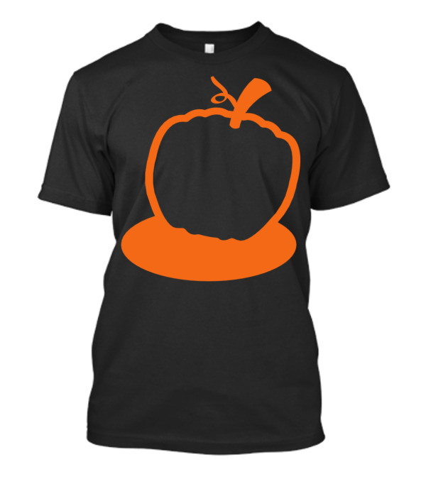 Simple Orange Pumpkin Outline T-Shirt