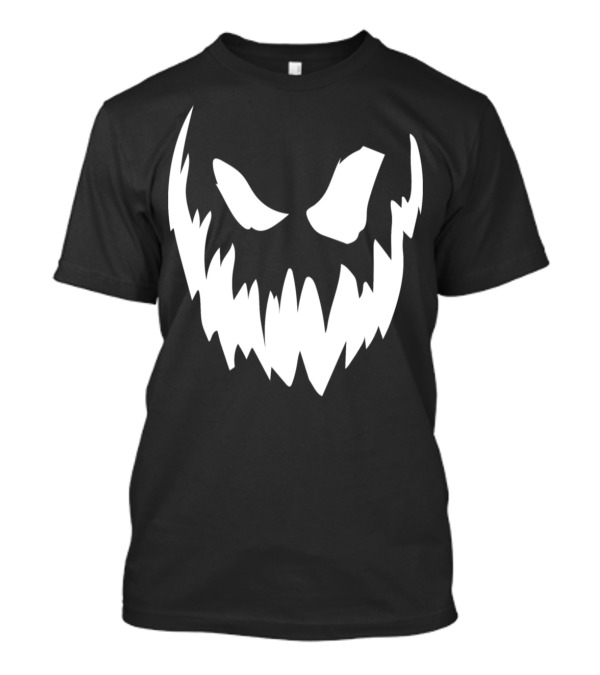 Halloween White Pumpkin Face Creepy T-Shirt