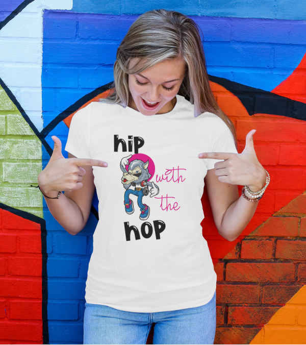 Hip With The Hop Dancing Donkey In Headphones Animation T-Shirt