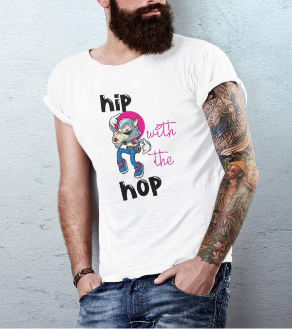 Hip With The Hop Dancing Donkey In Headphones Animation T-Shirt