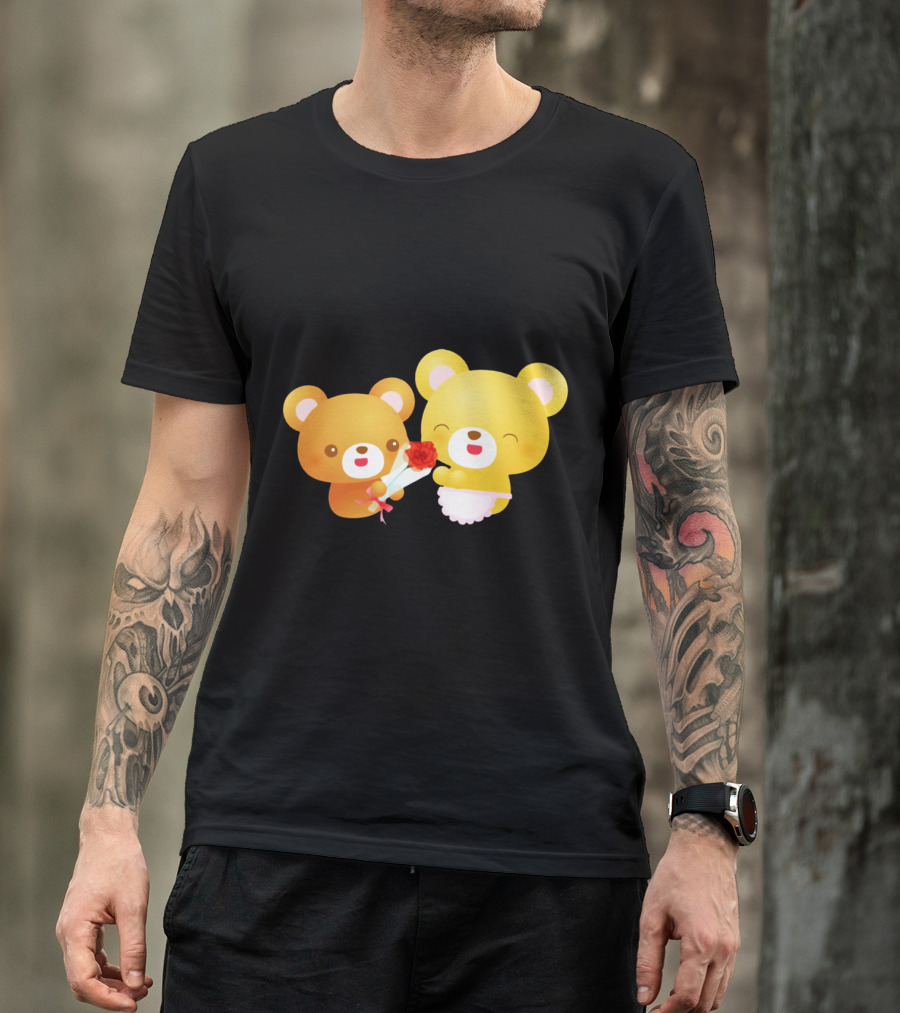 Adorable Bear Presenting A Rose To Mother Bear T-Shirt