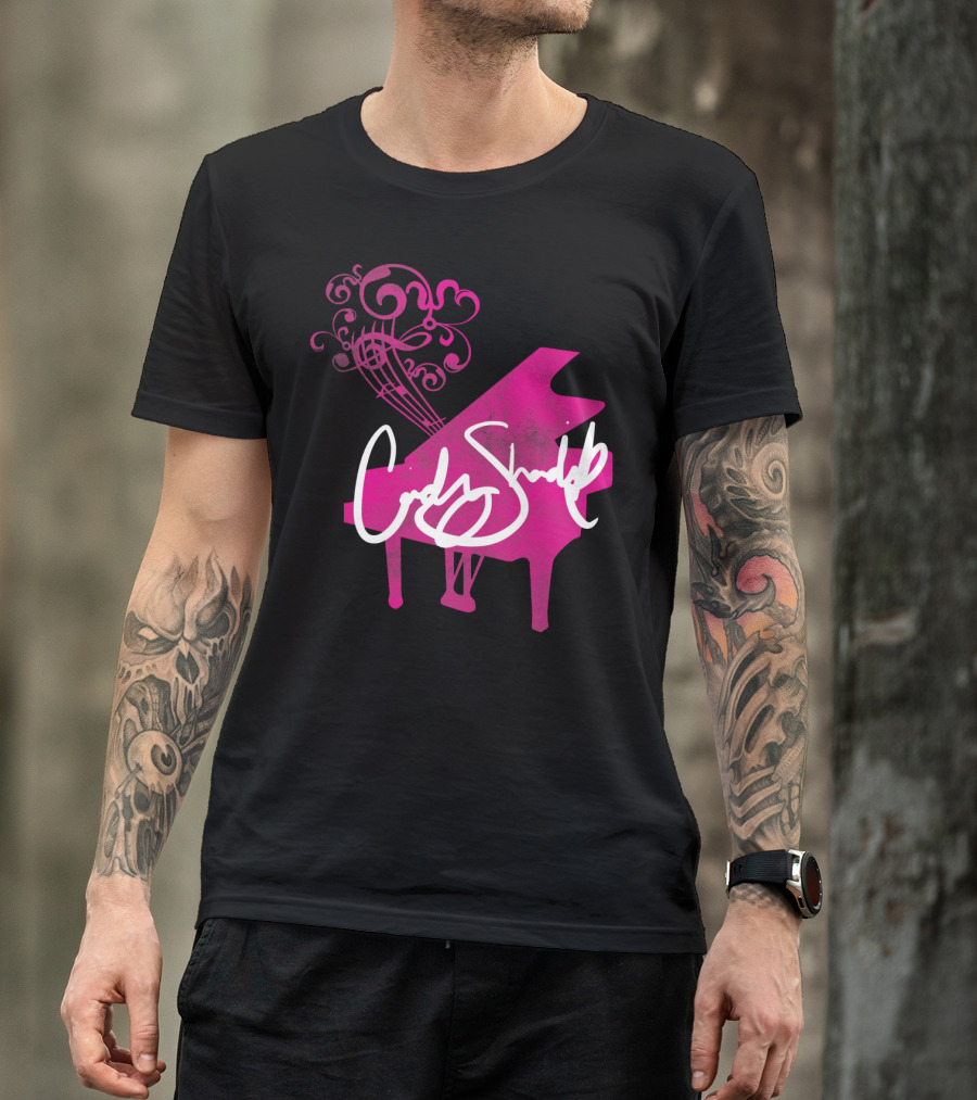 Cindy Shadrick Voice Studio Pink Piano Musical Notes T-Shirt