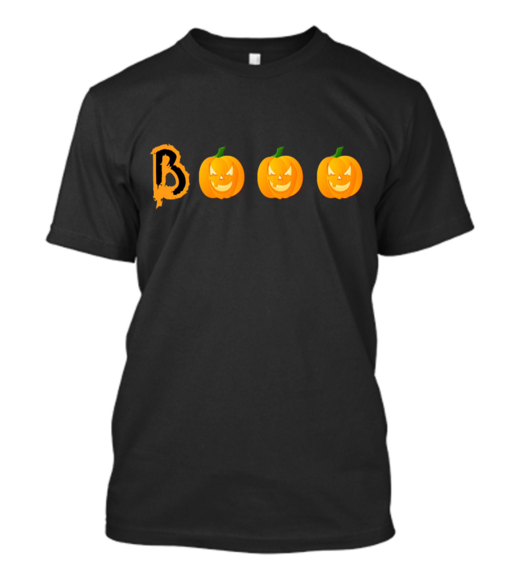 BOOO Halloween Text With Orange Pumpkins T-Shirt
