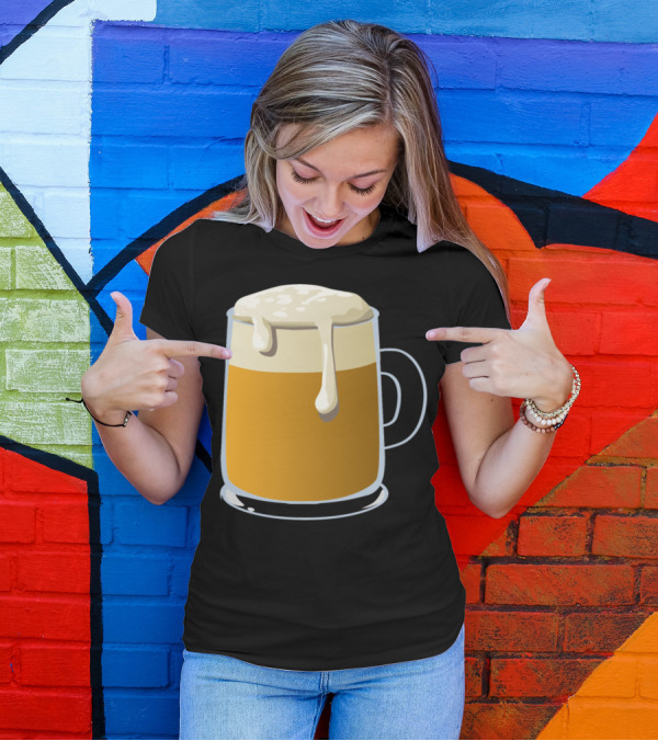 Pumpkin Ale Overflowing Beer Mug With Foam T-Shirt