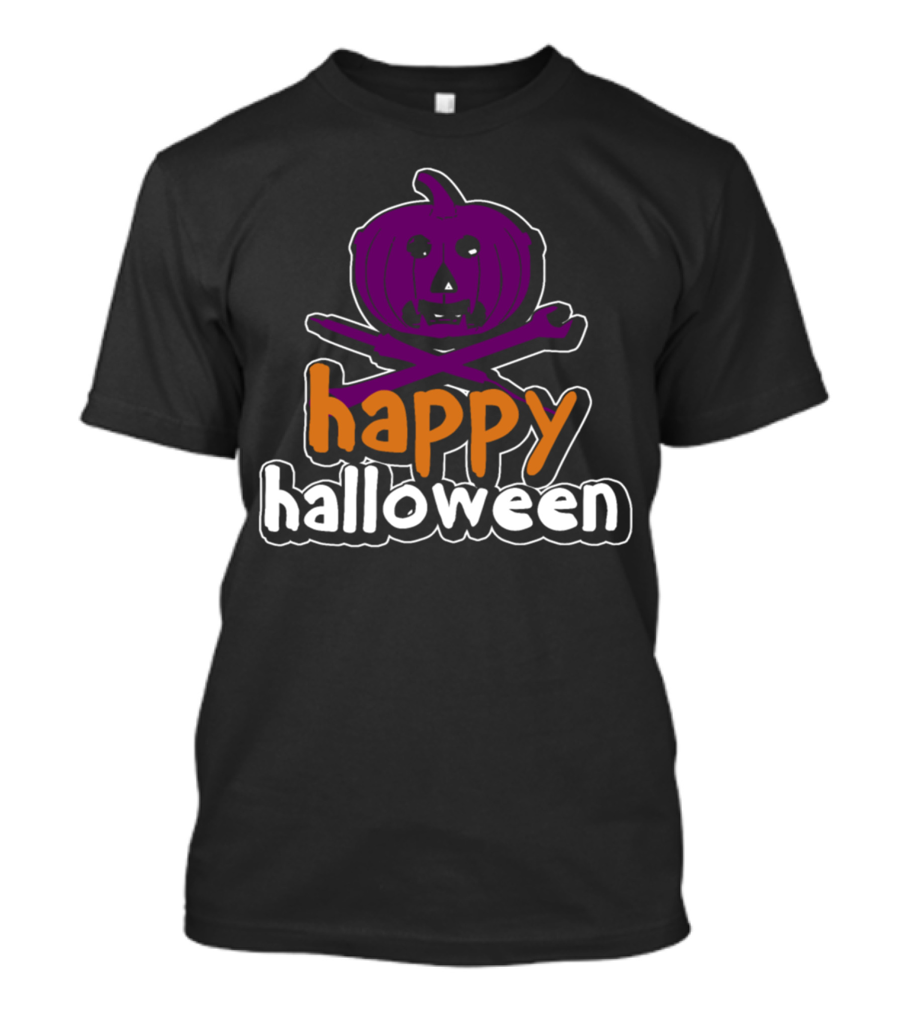 Happy Halloween Purple Pumpkin With Crossed Tools T-Shirt