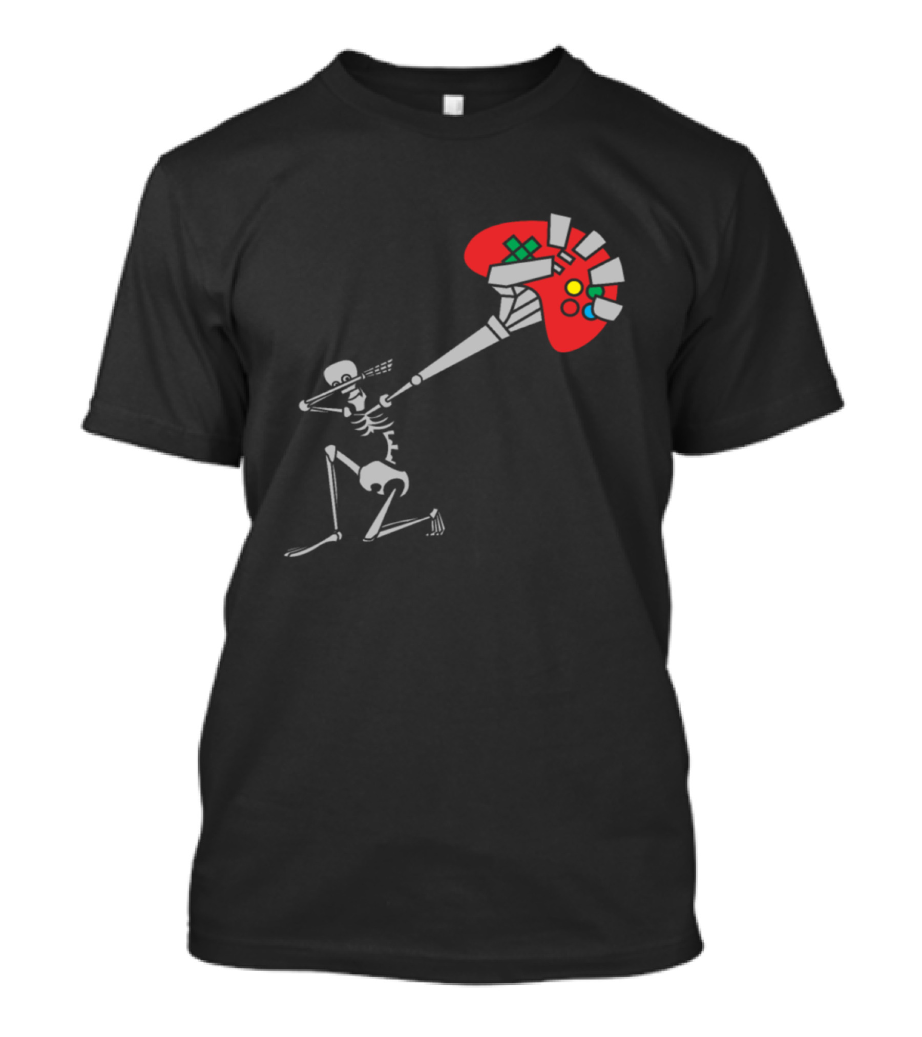 Dabbing Skeleton Gamer Controller T-Shirt