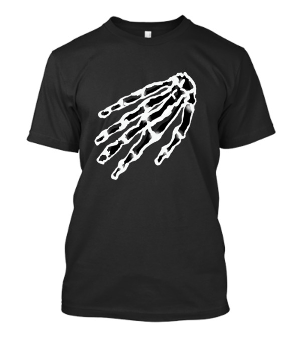 Skeleton Hand Dark Grayscale Bone Structure T-Shirt