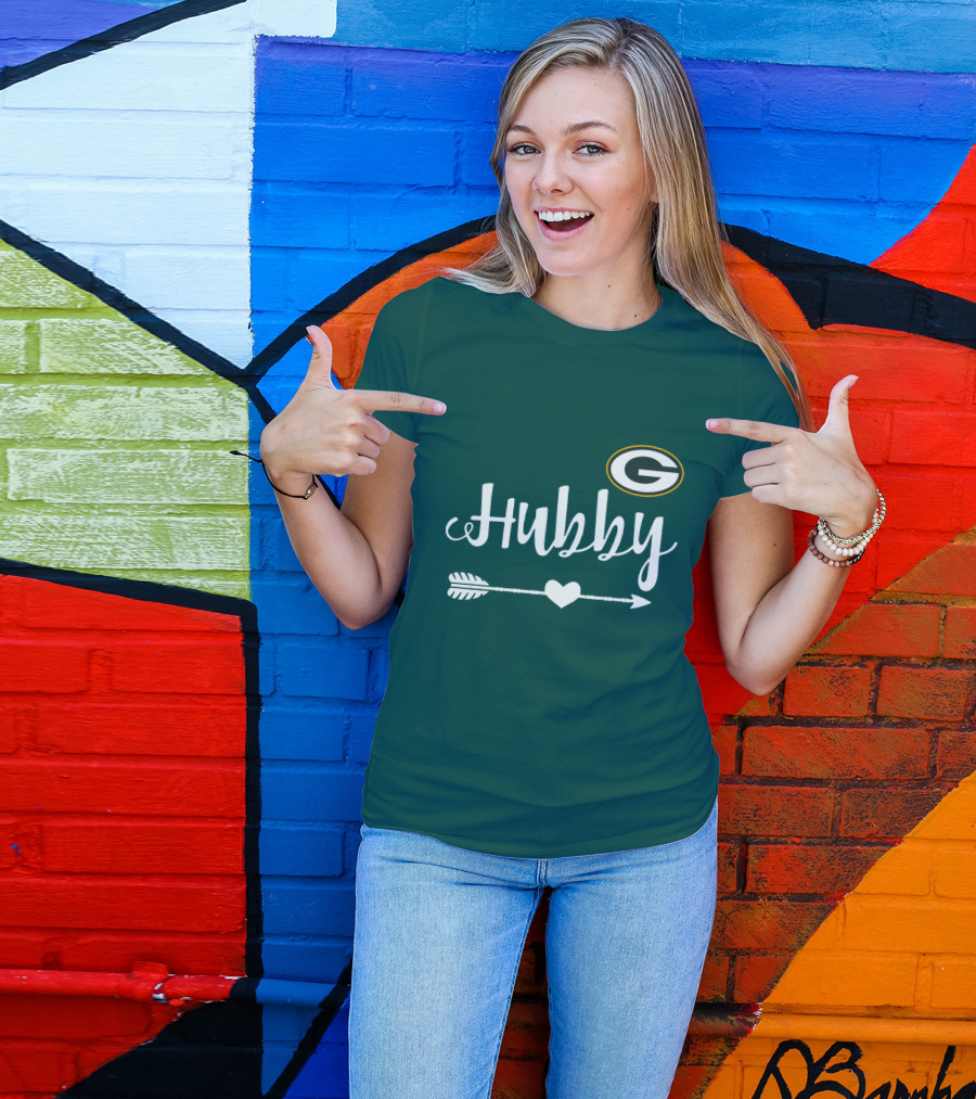 Green Bay Packers Hubby Arrow Heart T-Shirt