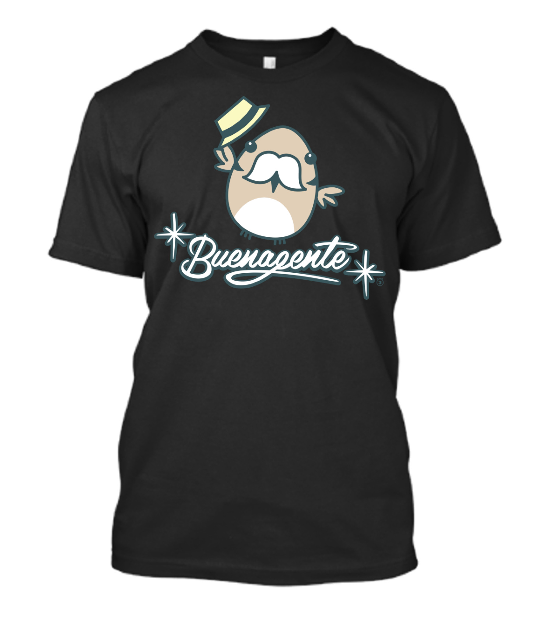 Gentleman Bird With Mustache And Hat Buenagente T-Shirt