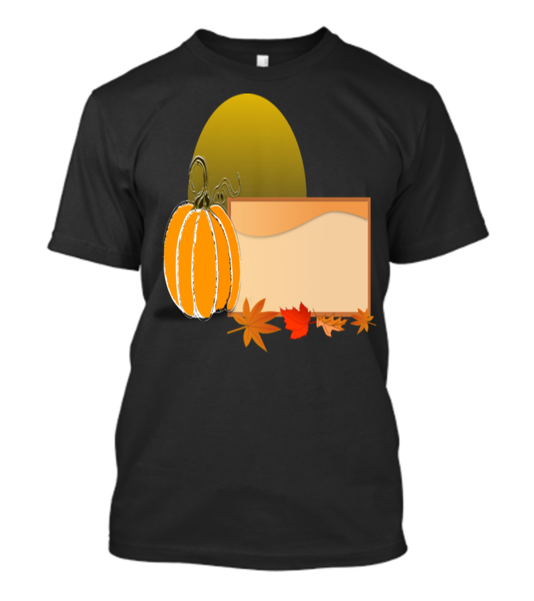 Pumpkin Autumn Leaves Signage Banner T-Shirt