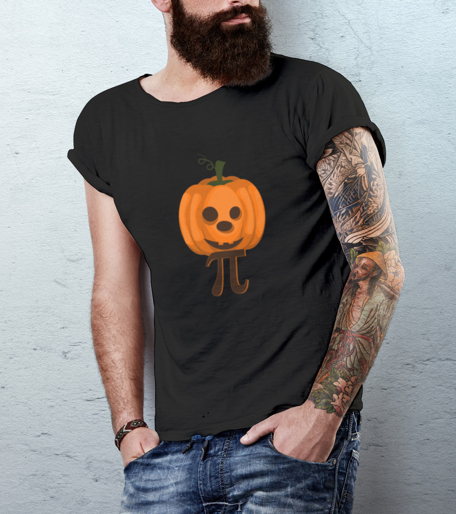 Pumpkin Pi Halloween Jack-O'-Lantern Math Symbol Combination T-Shirt
