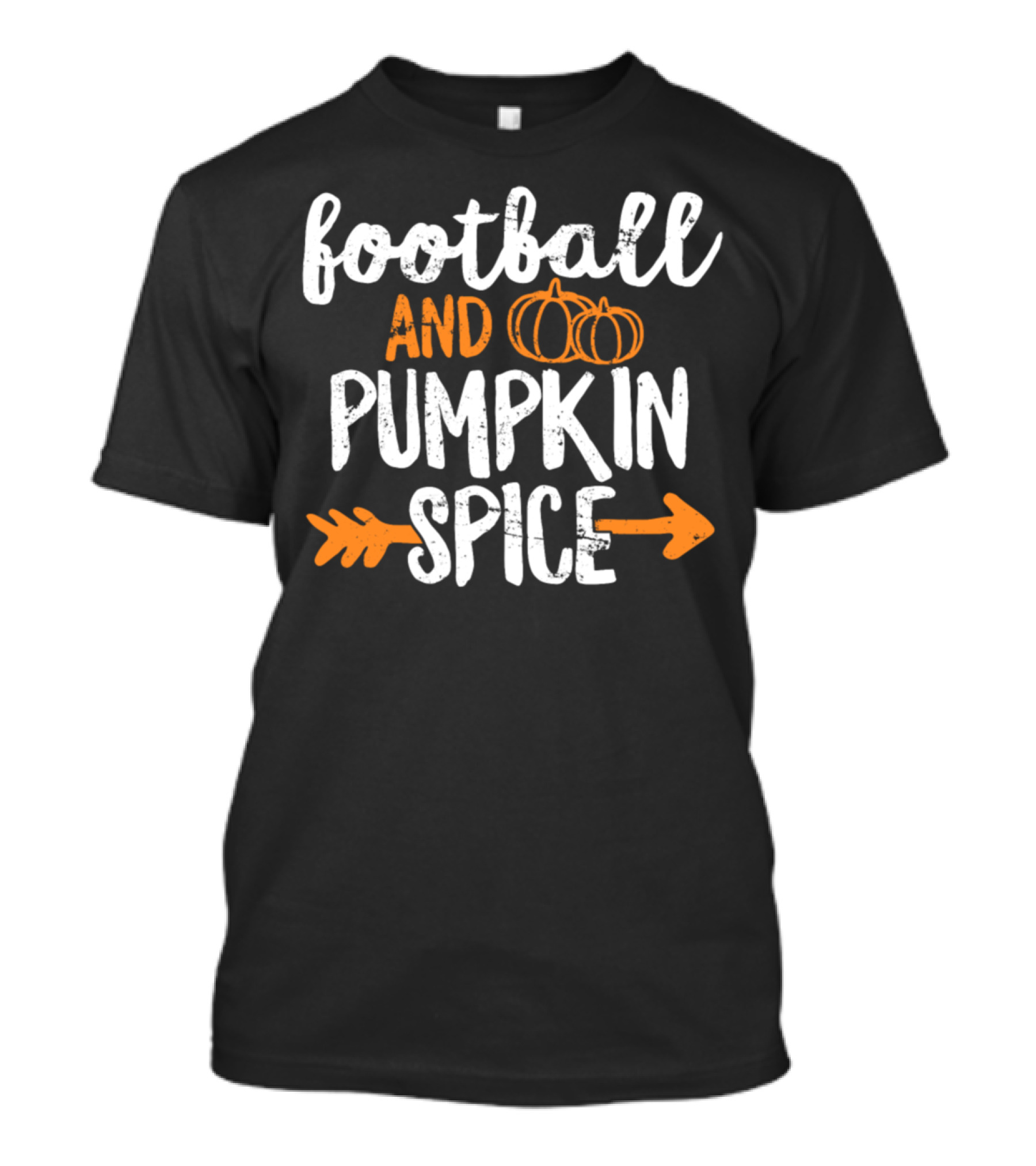 Football And Pumpkin Spice With Fall Pumpkin Graphics T-Shirt