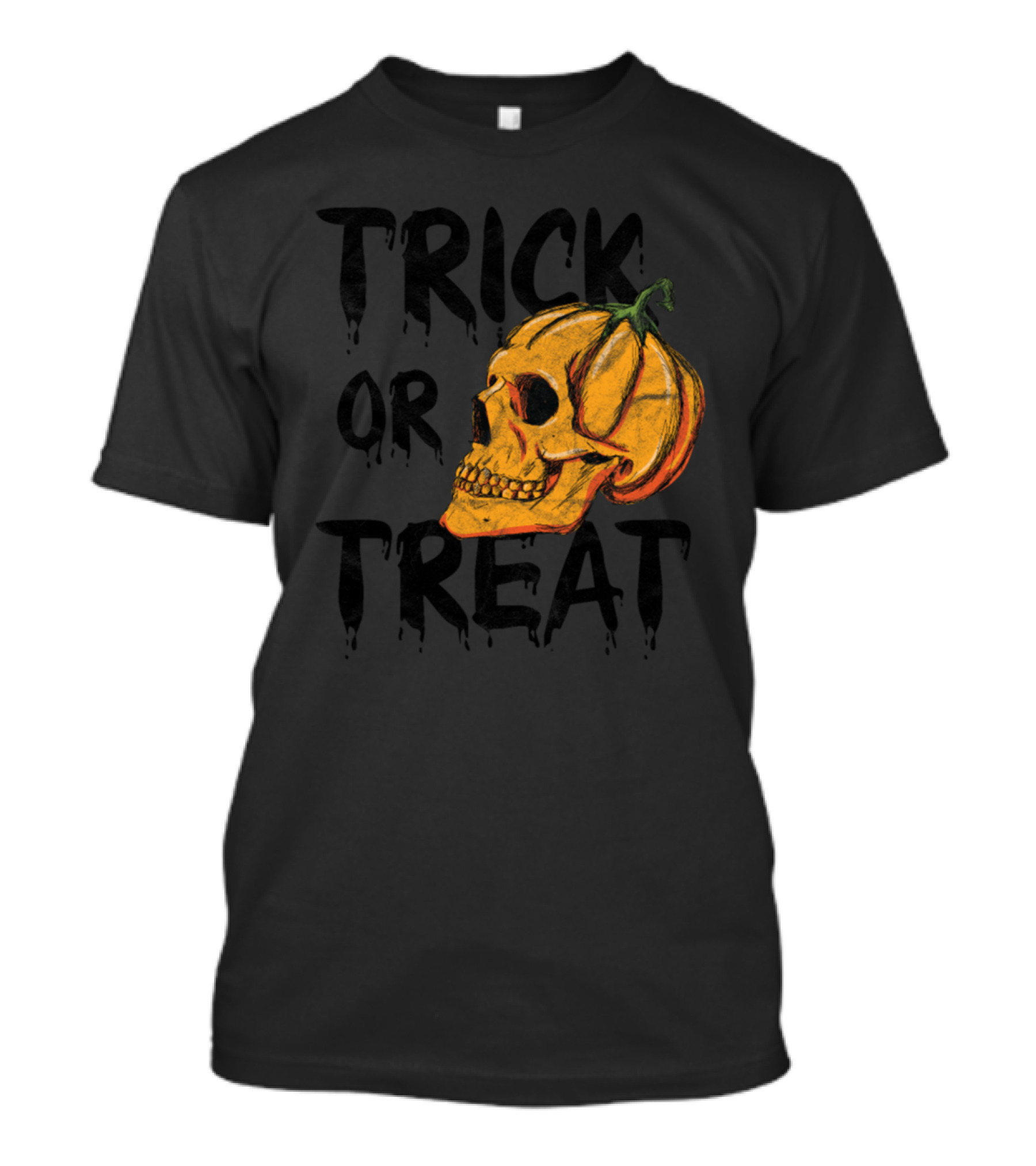 Trick Or Treat Pumpkin Skull Grudge T-Shirt