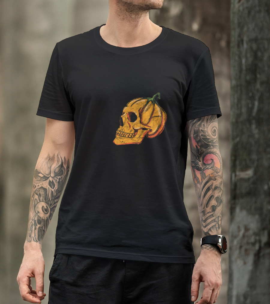 Trick Or Treat Pumpkin Skull Grudge T-Shirt