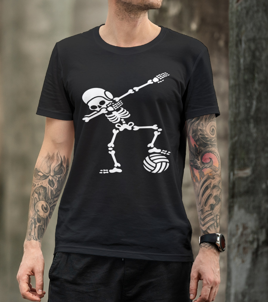 Dabbing Skeleton Water Polo Player With Ball T-Shirt