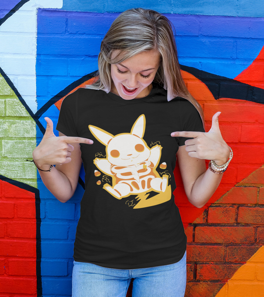 Electric Skeleton Pikachu Fusion T-Shirt