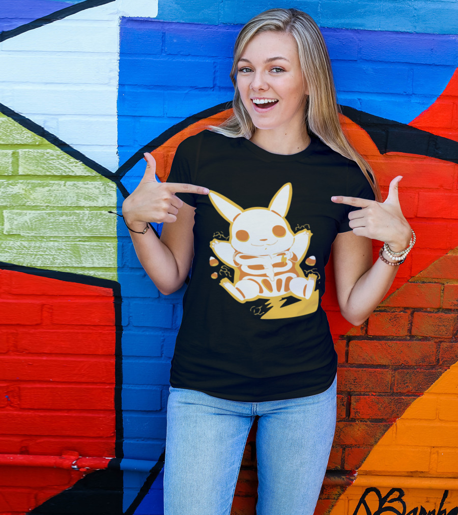 Electric Skeleton Pikachu Fusion T-Shirt