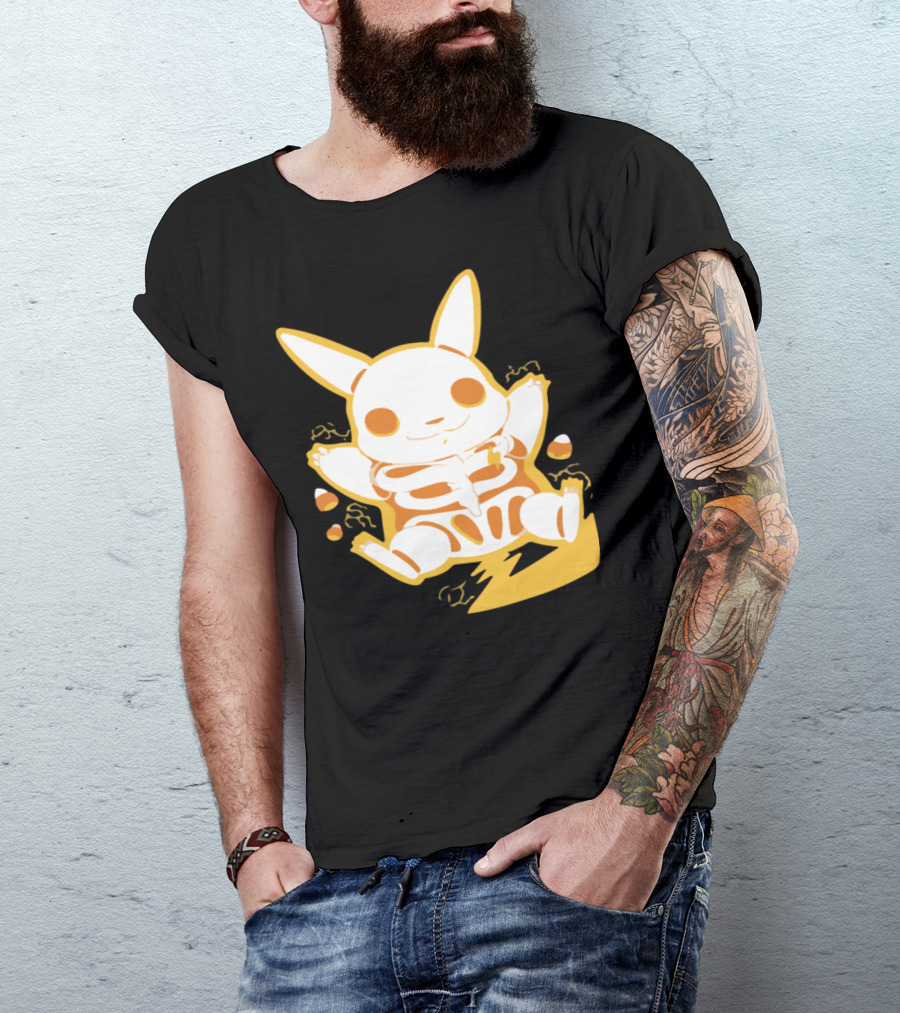 Electric Skeleton Pikachu Fusion T-Shirt