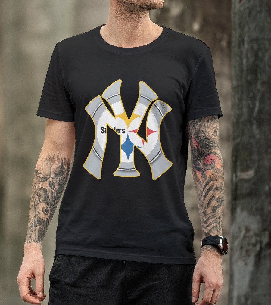Yankees Steelers New York's Logo Fusion T-Shirt