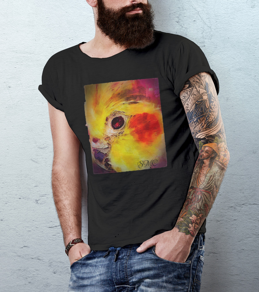 Cockatiel Vibrant Parrot Portrait SMC Signature T-Shirt
