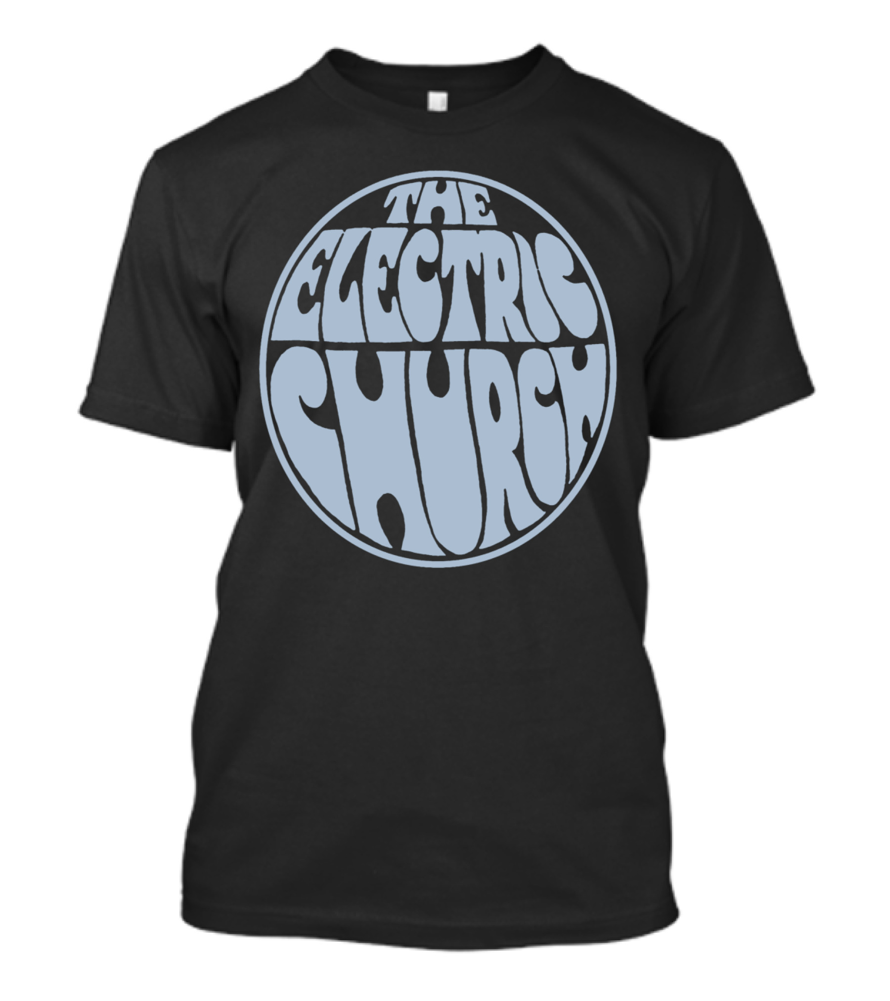 The Electric Church Psychedelic Retro Typography T-Shirt