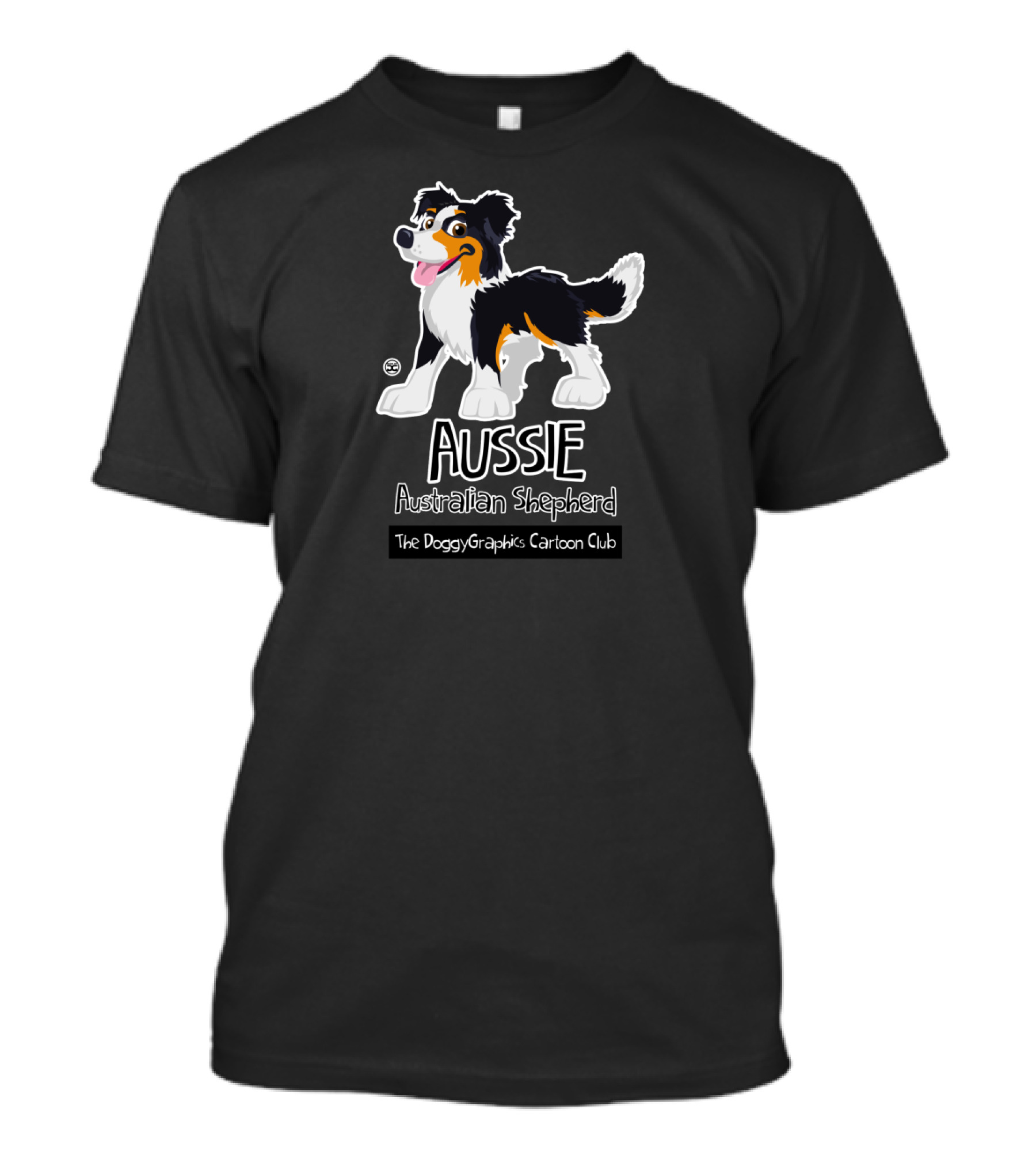 Aussie Australian Shepherd By The DoggyGraphics Cartoon Club T-Shirt