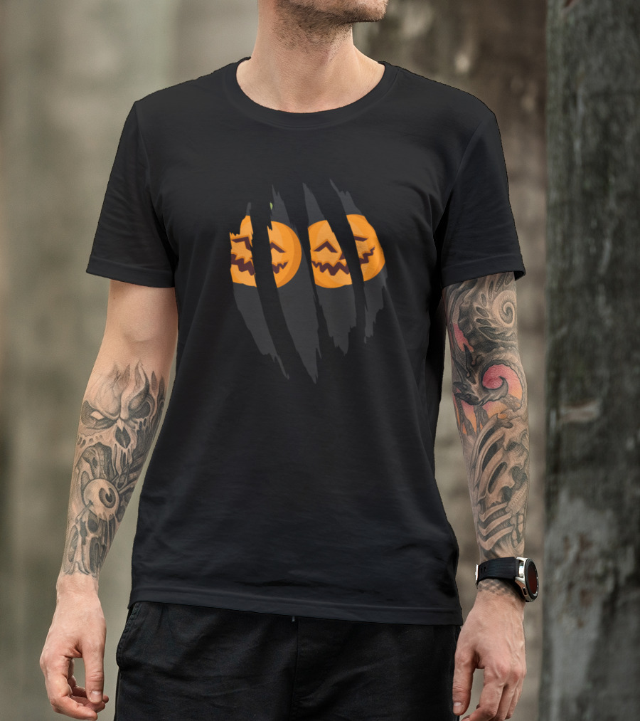Jack-O'-Lantern Pumpkin Boobies Halloween Humor T-Shirt