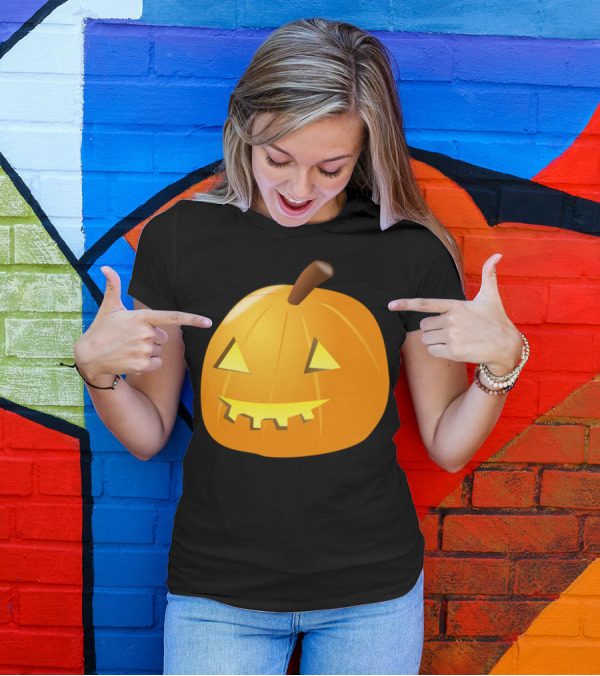 Classic Jack-O'-Lantern Halloween Pumpkin Face T-Shirt