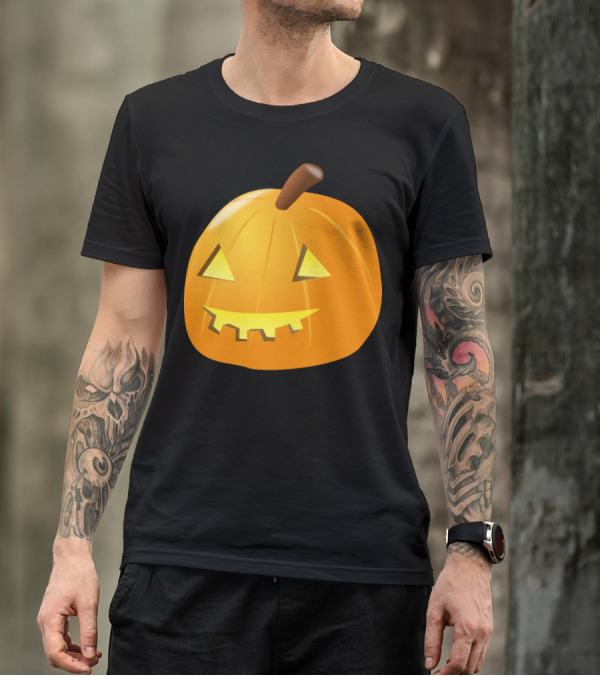 Classic Jack-O'-Lantern Halloween Pumpkin Face T-Shirt