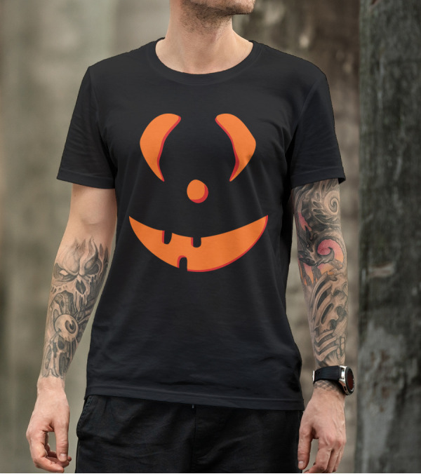 Halloween Pumpkin Jack-O'-Lantern Face T-Shirt