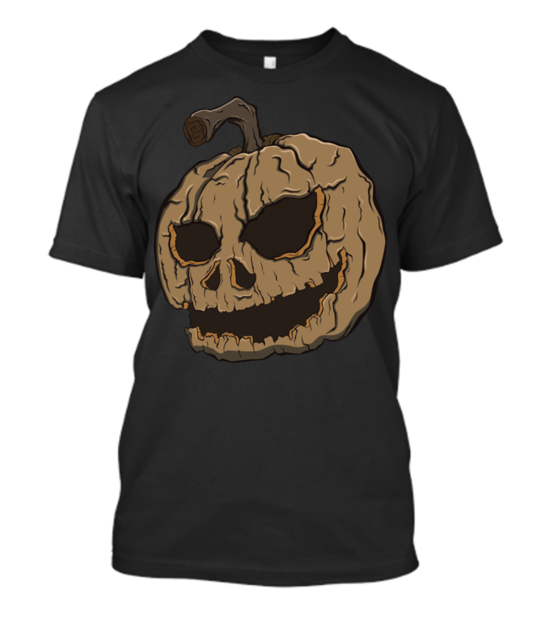 Creepy Halloween Jack-O'-Lantern Grinning Pumpkin T-Shirt