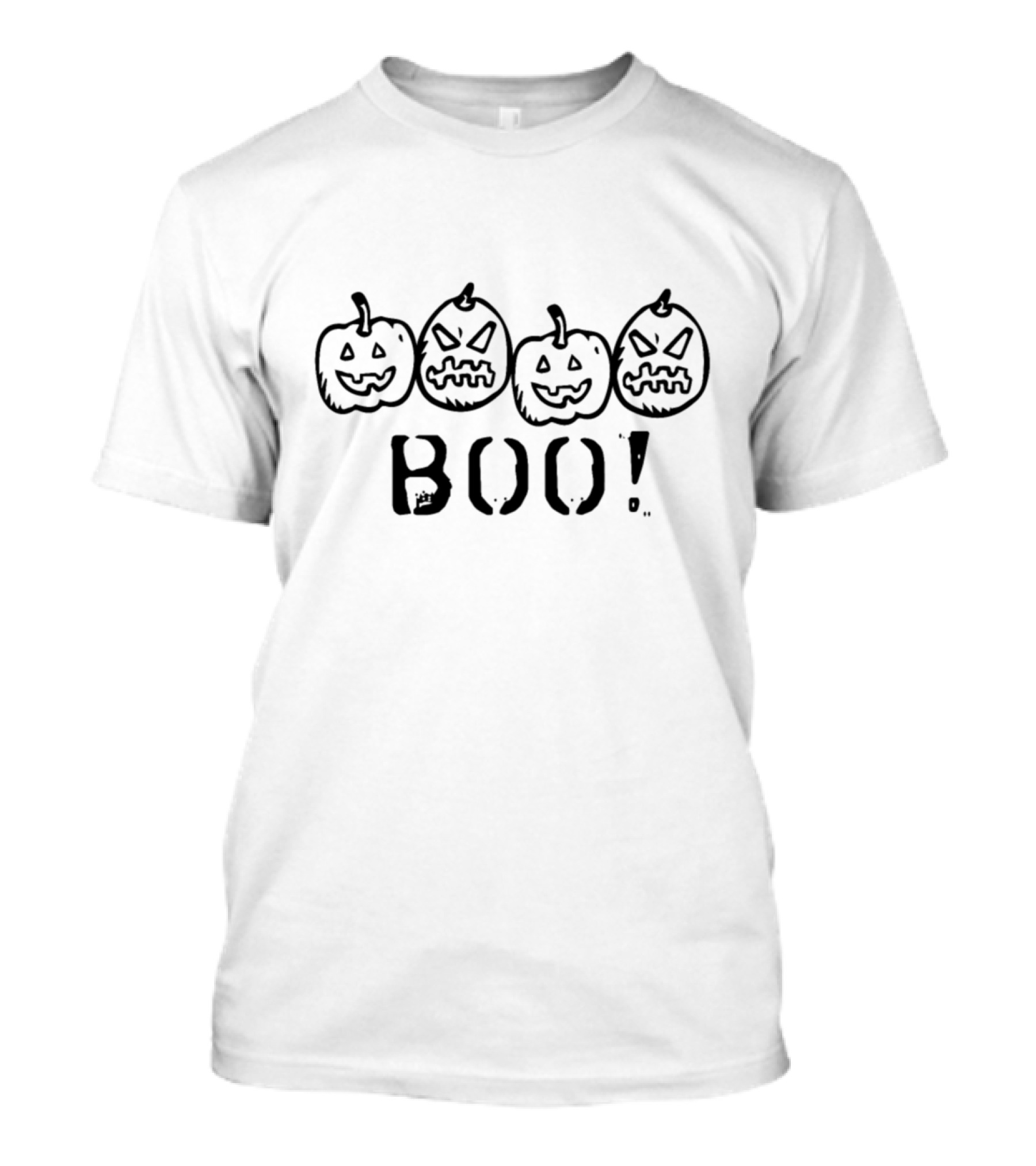 Pumpkin Heads Boo Halloween Jack-O'-Lantern Faces T-Shirt