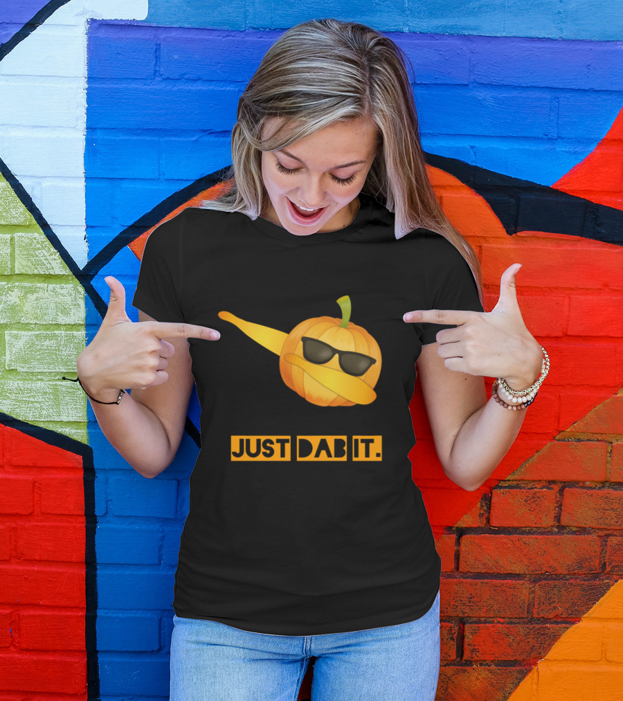 Just Dab It Pumpkin With Sunglasses Dabbing Pose T-Shirt