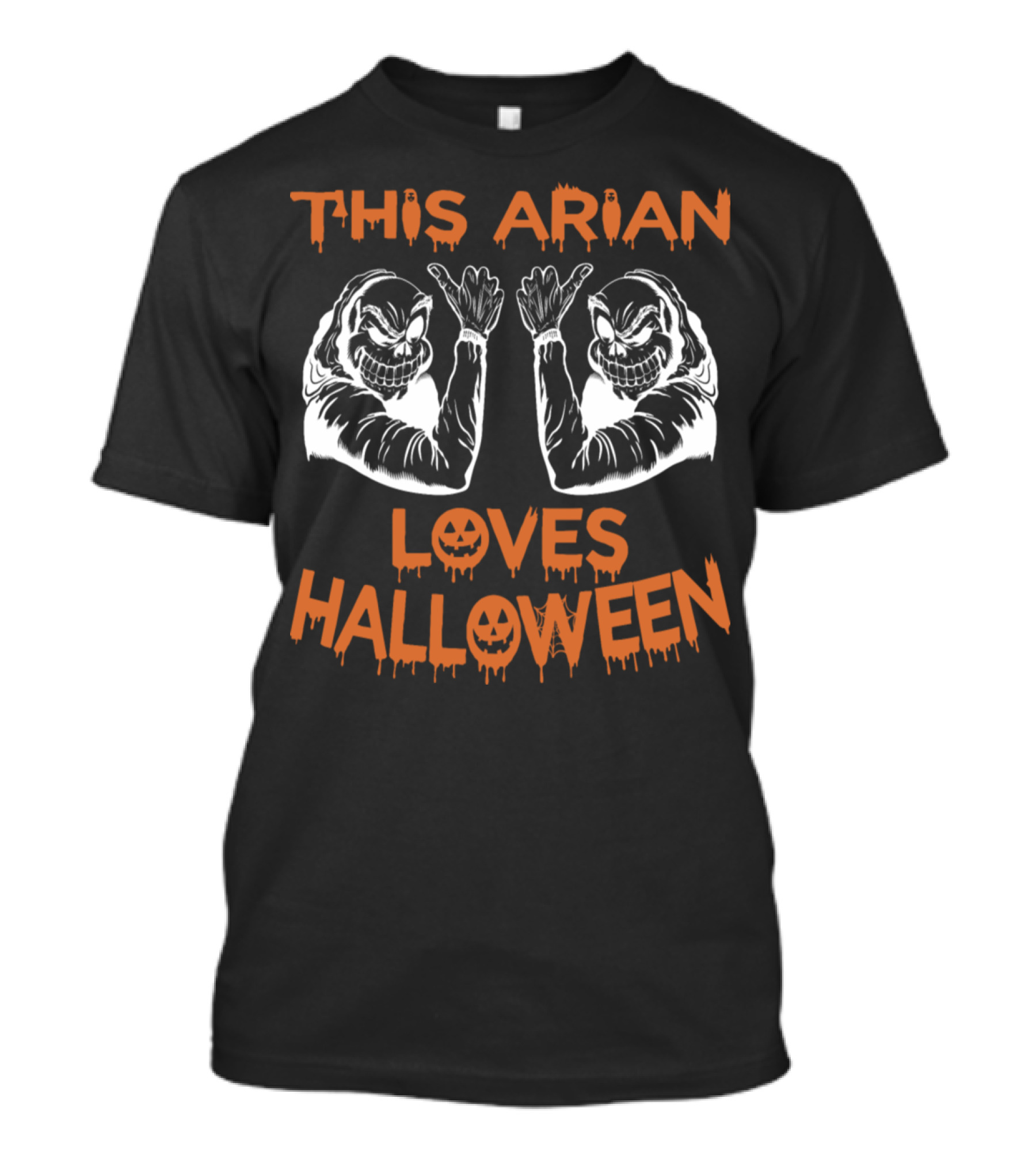 Arian Halloween Enthusiast With Pumpkin Ghost T-Shirt